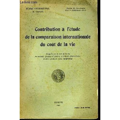 Contribution À L'etude De La Comparaison Internationale Du Coût De ... on Productcaster.