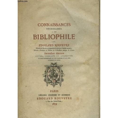 Connaissances Nécessaires À Un Bibliophile on Productcaster.