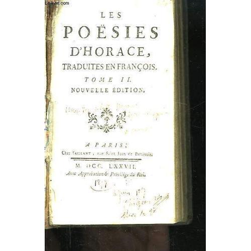 Les Poésies D'horace. Tome Ii on Productcaster.