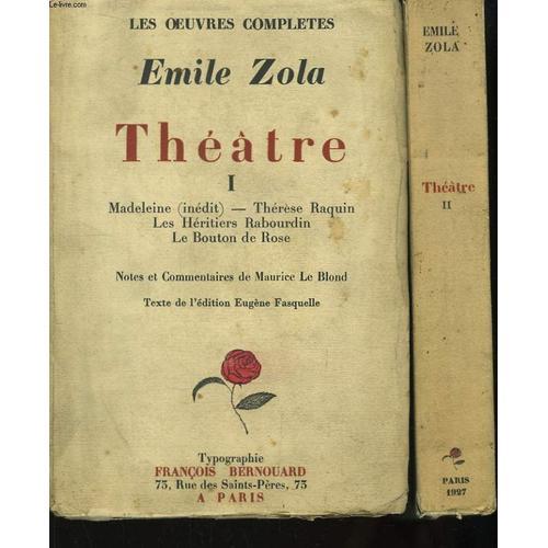 Les Oeuvres Complètes D'emile Zola. Théâtre. En 2 Tomes on Productcaster.