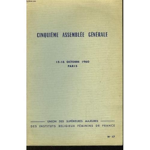 Cinquième Assemblée Générale. 15 - 16 Octobre 1960, Paris. N°17 on Productcaster.