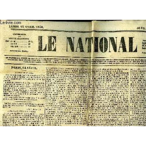 Journal Le National, Du Lundi 15 Avril 1850 : La Contre-Révolution ... on Productcaster.