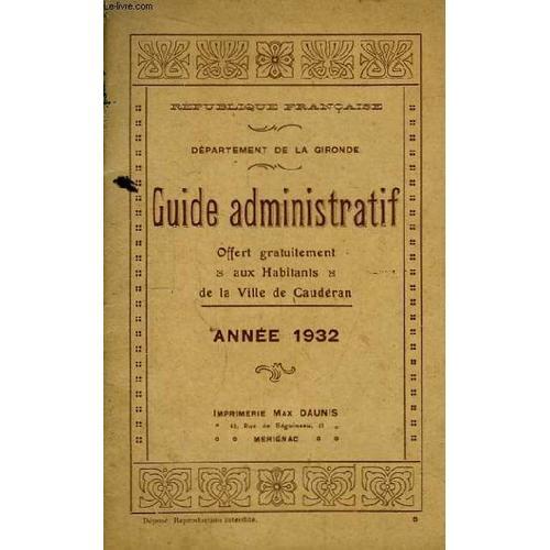 Guide Administratif. Année 1932 on Productcaster.