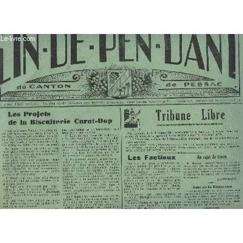 L'indépendant Du Canton De Pessac N°110 - 3e Année : Les Projets De... on Productcaster.