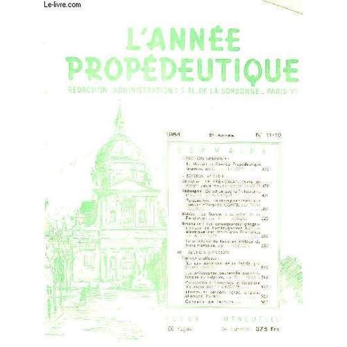 L'année Propédeutique. N°11-12, 6e Année : Le Préromantisme Du Xvii... on Productcaster.