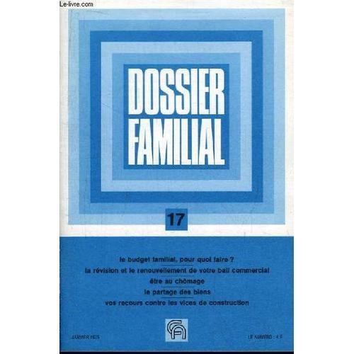 Dossier Familial N°17 : Le Budget Familial, Pourquoi Faire ? - La R... on Productcaster.