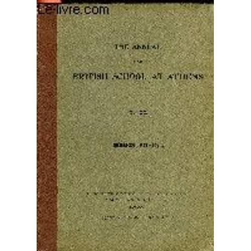 The Annual Of The British School At Athens N°Xx on Productcaster.