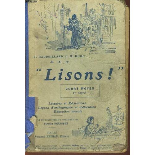 Lisons! Cours Moyen 1er Degre. Lectures Et Recitations. Lecons D'ho... on Productcaster.