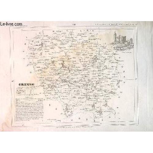 Carte Du Departement De La Creuse Extraite Du Petit Atlas National ... on Productcaster.