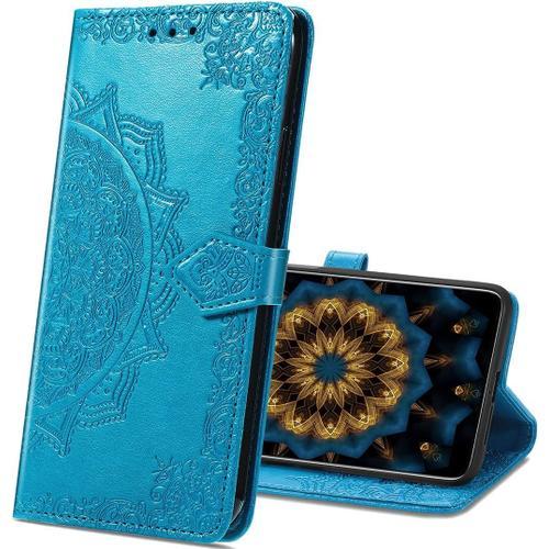 Coque Sony Xperia 10 Ii,Mandala Emboss Stand Support Porte-Cartes D... on Productcaster.