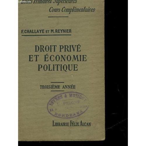 Cours De Droit Prive Et D'economie Politique on Productcaster.