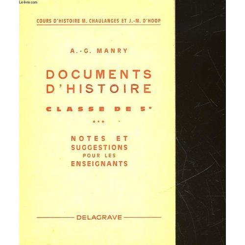 Documents D'histoire - Classe De 5° on Productcaster.