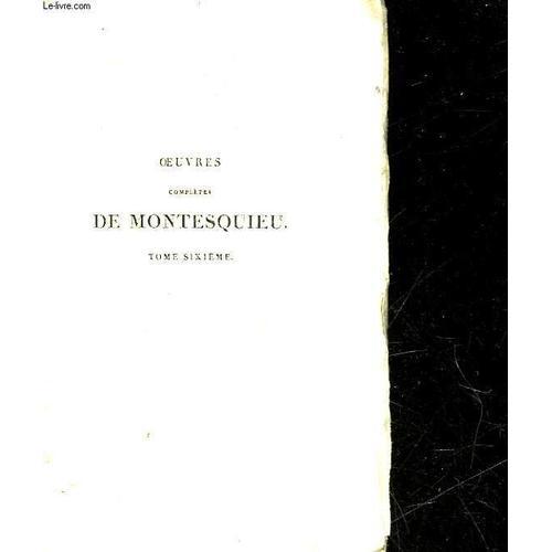 Oeuvres Completes De Montesquieu - Tome 6 - Oeuvres Diverses - Tome 2 on Productcaster.