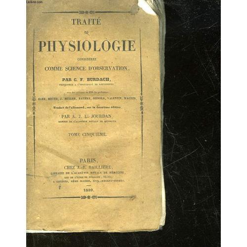 Traite De Physiologie Consideree Comme Science D'obervation - Tome 5 on Productcaster.