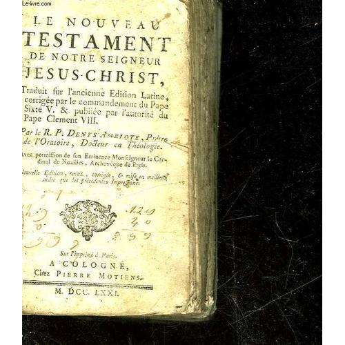 Le Nouveau Testament De Notre Seigneur Jesus-Christ on Productcaster.