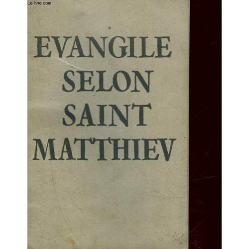 Evangile Selon Saint Matthieu on Productcaster.