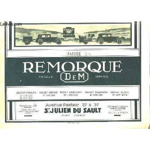 Remorque - D E M on Productcaster.