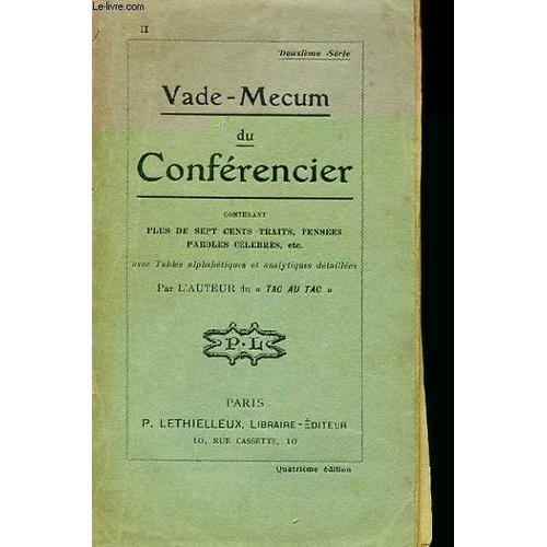 Vade-Mecum Du Conferencier on Productcaster.