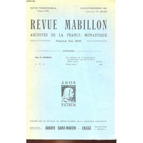 Revue Mabillon - Archives De La France Monastique - Lvii Annee - N°... on Productcaster.