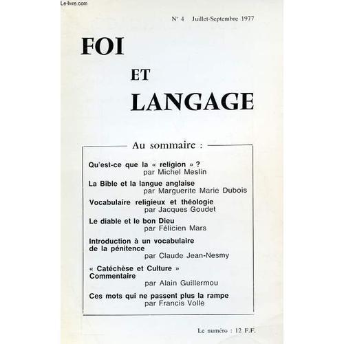 Foi Et Langage N°4 on Productcaster.