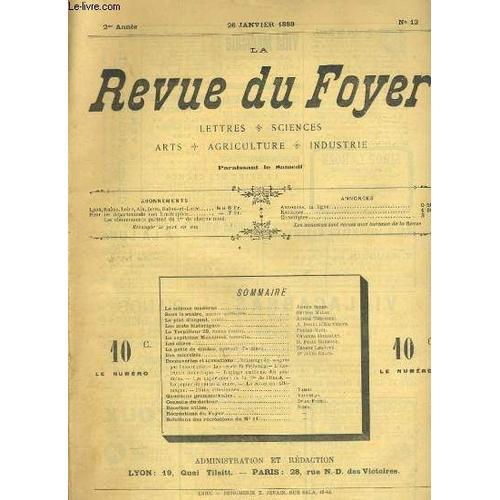 La Revue Du Foyer. Lettres, Sciences, Arts, Agriculture, Industrie.... on Productcaster.