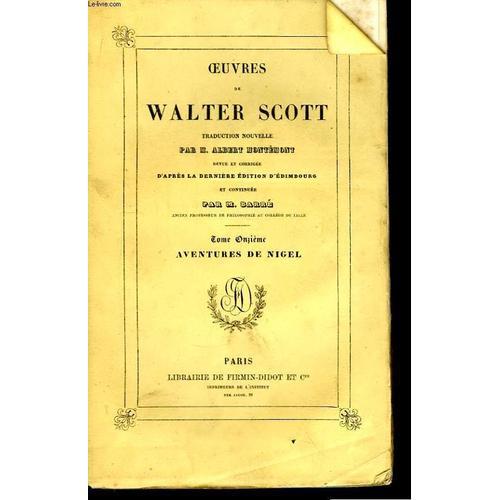 Oeuvres De Walter Scott. Tome X : Aventures De Nigel on Productcaster.