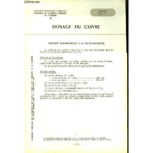 Dosage Du Cuivre on Productcaster.