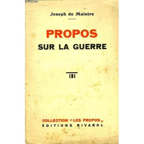 Propos Sur La Guerre on Productcaster.