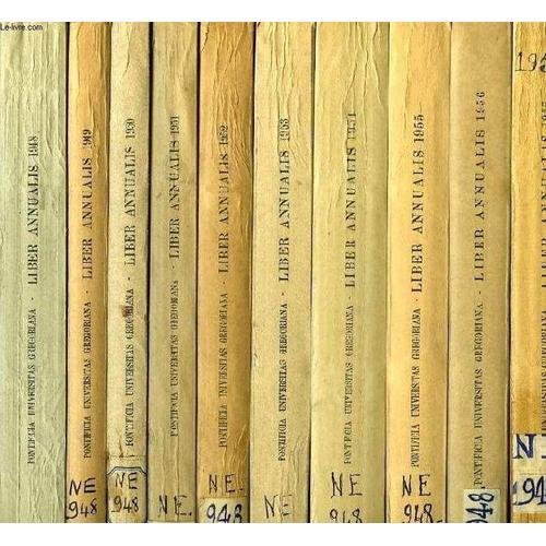 Liber Annualis, 1948-1963, 15 Volumes on Productcaster.