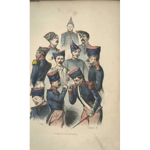 Gravures 19eme Couleurs - Types D'infanterie on Productcaster.