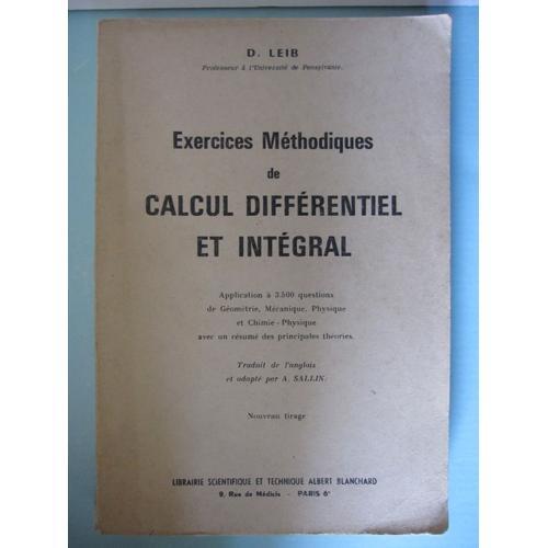 Exercices Methodiques De Calcul Differentiel Et Integral on Productcaster.