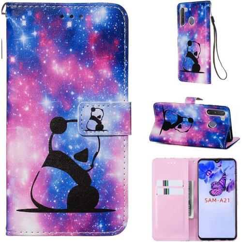 Coque Pour Samsung Galaxy A21 Housse Image 3d Etui En Cuir Pu Porte... on Productcaster.