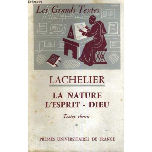 Lachelier La Nature L'esprit De Dieu - Les Grands Textes Bibliotheq... on Productcaster.