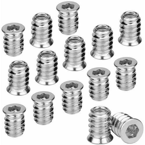 100PCS Insert Fileté Bois Ecrou Hexagonal M6 x 15 mm Insert a Visse... on Productcaster.