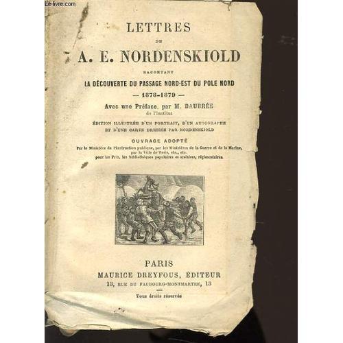 Lettres Du A.E. Nordenskiold Racontant La Découverte Du Passage Nor... on Productcaster.