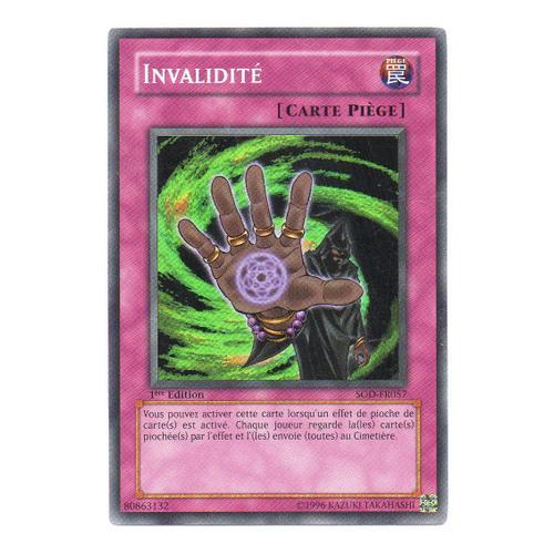 Yu-Gi-Oh, Invalidité, 1ére Édition, Carte Piége, Super-Rare, Sod-Fr... on Productcaster.