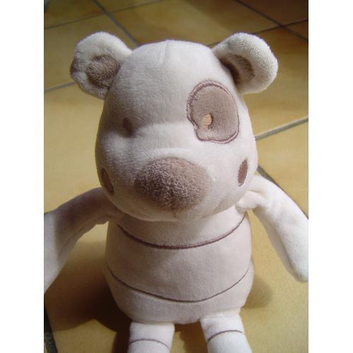 Doudou Peluche Ours Chien Vertbaudet Vert Baudet Écru Blanc Cassé M... on Productcaster.