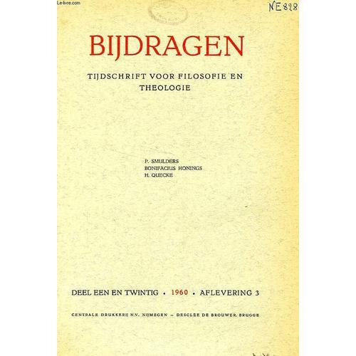 Bijdragen, Iii, 1960, Tijdschrift Voor Philosophie En Theologie on Productcaster.