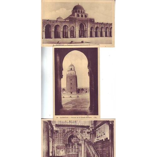 3 Cartes Postale .Tunisie . Kairouan. La Grande Mosquee on Productcaster.