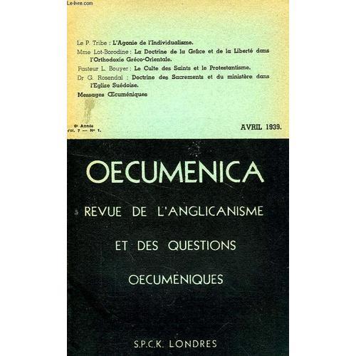 Oecumenica, 6e Annee, N° 1, Avril 1939, Revue De L'anglicanisme Et ... on Productcaster.