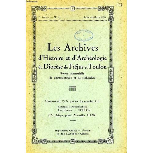 Les Archives D'histoire Et D'archeologie Du Diocese De Frejus Et To... on Productcaster.