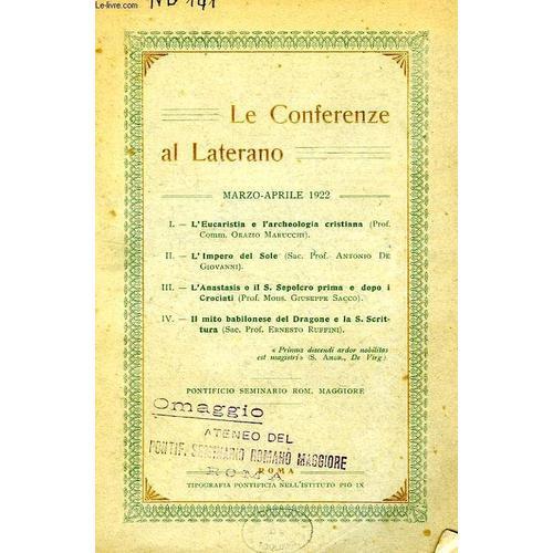 Le Conferenze Al Laterano, Marzo-Aprile 1922 on Productcaster.