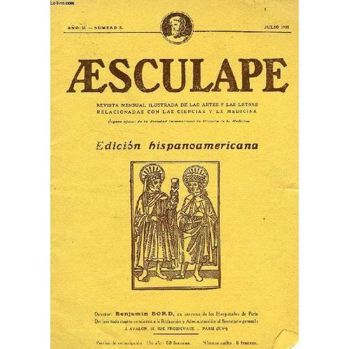 Aesculape, Año Ii, N° 5, Julio 1931, Revista Mensual Ilustrada De L... on Productcaster.