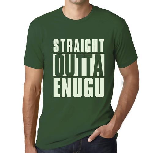 Homme Tee-Shirt Tout Droit Sorti D'enugu - Straight Outta Enugu - T... on Productcaster.