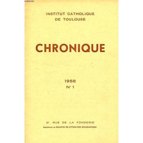 Chronique, N° 1, 1958 on Productcaster.