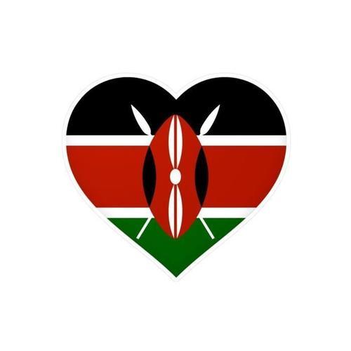 Autocollant En Coeur Drapeau Du Kenya En Plusieurs Tailles 2 Cm En ... on Productcaster.