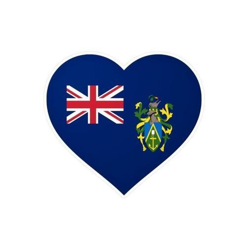 Autocollant En Coeur Drapeau Des Îles Pitcairn En Plusieurs Tailles... on Productcaster.