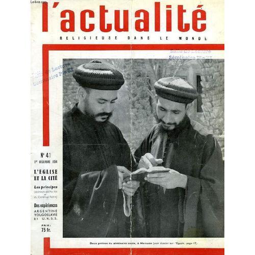 L'actualite Religieuse Dans Le Monde, N° 41, Dec. 1954 on Productcaster.