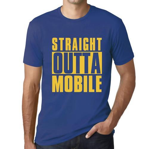 Homme Tee-Shirt Tout Droit Sorti Du Mobile - Straight Outta Mobile ... on Productcaster.