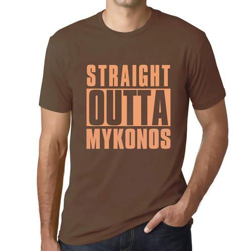 Homme Tee-Shirt Tout Droit Sorti De Mykonos - Straight Outta Mykono... on Productcaster.